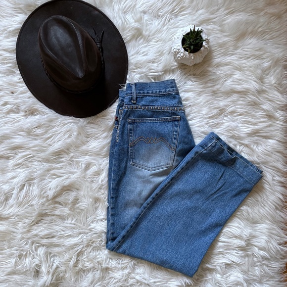 Vintage American Motorcycle Jeans in perfectly worn in condition, Sz 30 - Picture 8 of 15